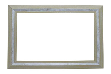 Wood frame or photo frame isolated on the white background