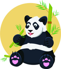 Chinese giant panda - vector illustration 