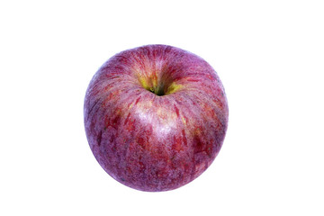 Red apples isolated on white background.
