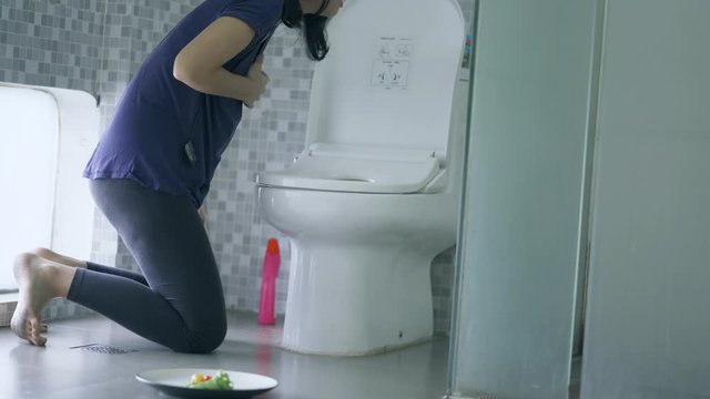 Young woman suffering anorexia bulimia