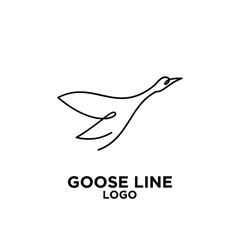 goose line logo abstract icon design © Alpha Vector