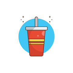 Flat Illustration Vector Graphic of Drink Cold Soda. Perfect for Greeting Card, Invitation Card, Poster, Banner, Icon, Menu, etc.