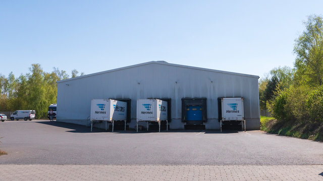 Deutschland , Cottbus , 23.04.2020 , Laderampe bei Hermes