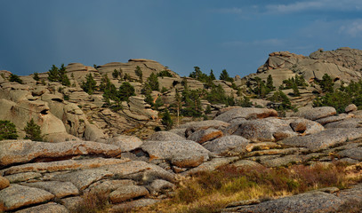 Eastern kazakhstan. Bayanaul natural mountain Park, located in the middle of the endless steppes.