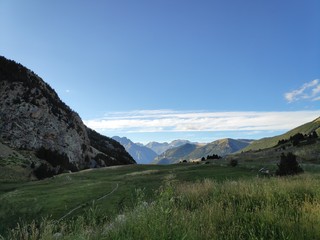 mountain landscape with blue sky