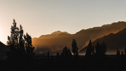 Fototapeta premium A landscape shot of mountains and valleys