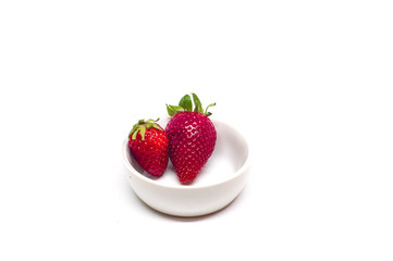Strawberries, Isolated, White Background