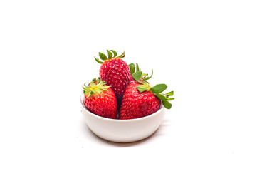 Strawberries, Isolated, White Background