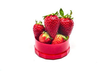Strawberries, Isolated, White Background