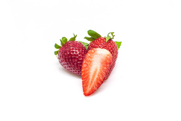 Strawberries, Isolated, White Background