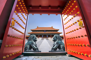 Gate the the Forbidden city ( also called Palace Museum ) in Beijing - China