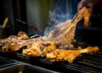 Fried  chicken on the snack street in Beijing China. Asian cuisine