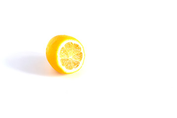 lemon on a white background. Suitable for advertising background.