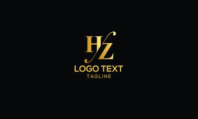 HZ decorative logo design template vector illustration minimal design