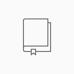 book icon, notebook vector, study illustration