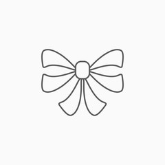 Naklejka premium ribbon icon, bow vector, decoration illustrator