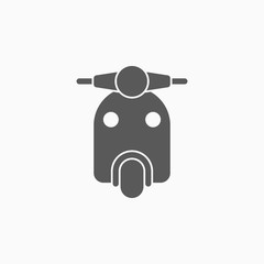 scooter icon, moped vector, motorcycle illustration
