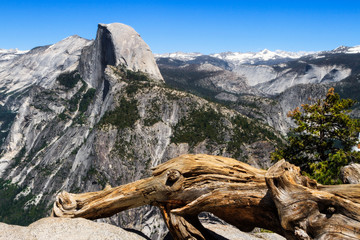 Half Dome seen from Glacier Point in Yosmite National Park