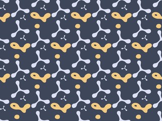 Seamless bright spring pattern with spot and   overflow.