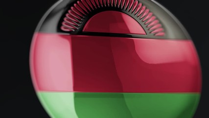 3D intro illustration intro representation of the flag and country of Malawi