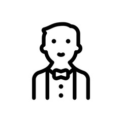 Waiter Line Icon