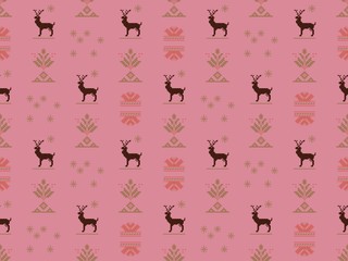  winter and  cross on a seamless spring pattern.