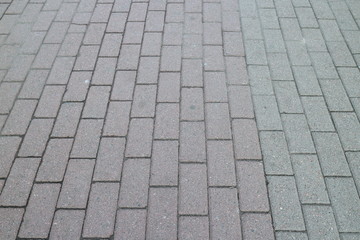 gray pavement of tiles closeup
