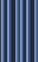 3d rendered and illustration of horizontal striped lines with metallic blue and silver color tone.