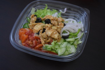 chicken Tikka salad with space to add text