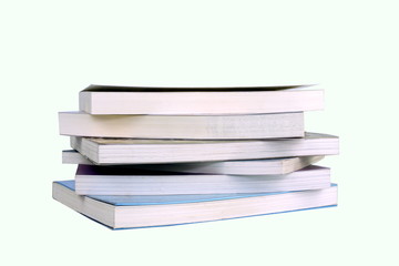 Books on a white background