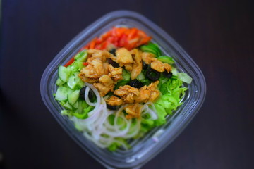 chicken Tikka salad with space to add text
