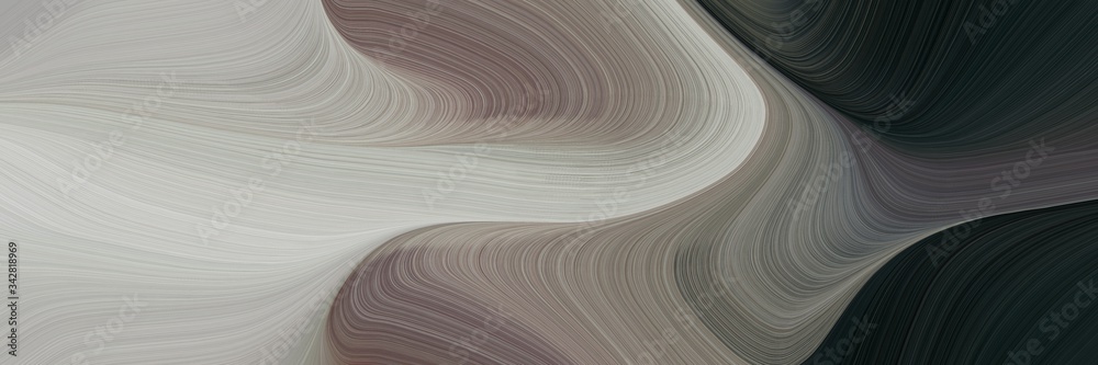 Aufkleber abstract surreal banner design with dark gray, very dark blue and dark slate gray colors. fluid curv
