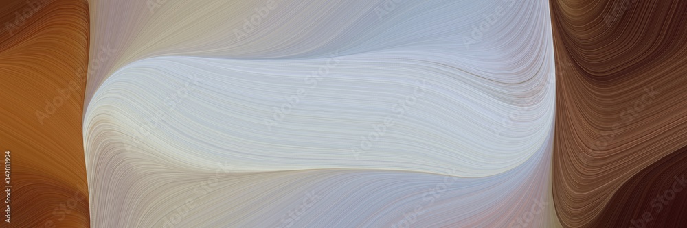 Poster abstract moving header design with ash gray, chocolate and gray gray colors. fluid curved lines with