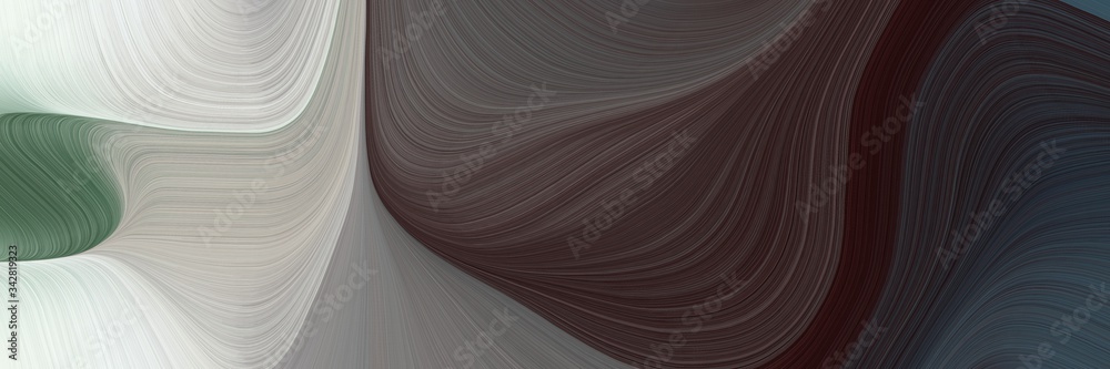 Poster abstract surreal horizontal banner with dark slate gray, very dark violet and pastel gray colors. fl
