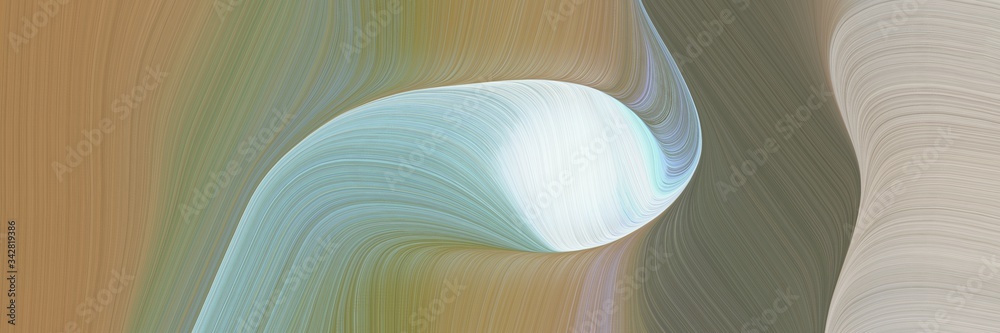 Poster abstract surreal designed horizontal banner with pastel brown, gray gray and light gray colors. flui