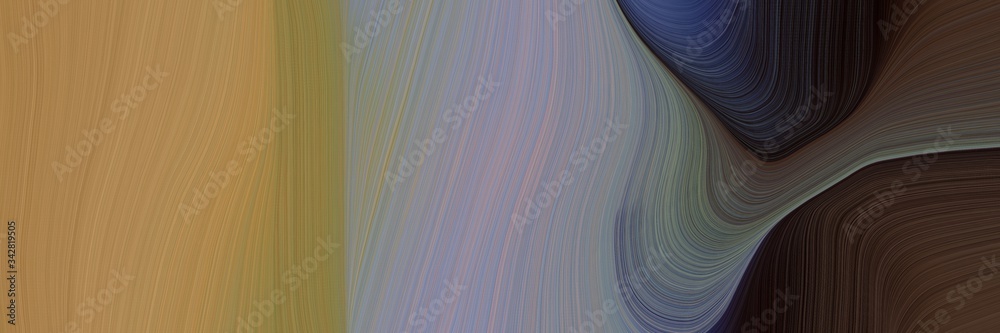 Poster abstract modern banner design with pastel brown, very dark pink and light slate gray colors. fluid c