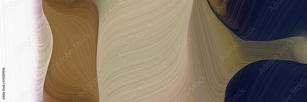 Poster abstract flowing designed horizontal header with gray gray, very dark blue and white smoke colors. fluid curved flowing waves and curves