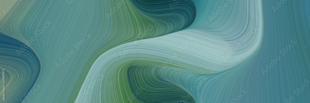 Leinwandbilder abstract colorful header with blue chill, pastel blue and dark slate gray colors. fluid curved lines