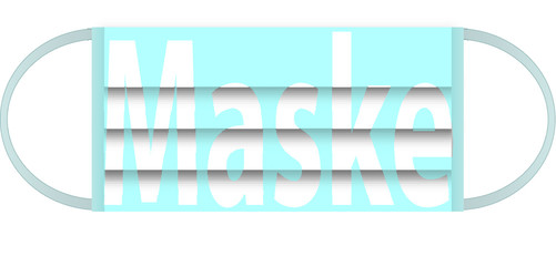 Obraz premium Maske mit Text