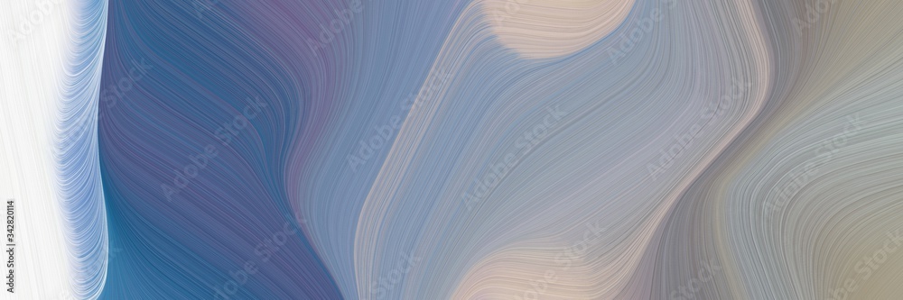 Poster abstract flowing banner design with light slate gray, dark gray and teal blue colors. fluid curved lines with dynamic flowing waves and curves