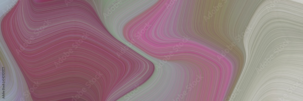 Aufkleber abstract flowing designed horizontal header with gray gray, ash gray and dark moderate pink colors. 