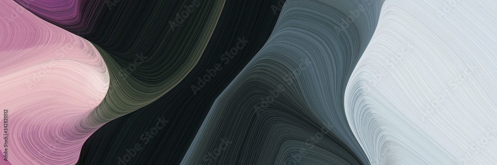 Aufkleber abstract decorative horizontal header with very dark blue, thistle and dim gray colors. fluid curved