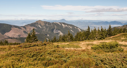 View from Prasiva hill above Demanovska dolina in Nizke Tatry mountains in Slovakia © honza28683