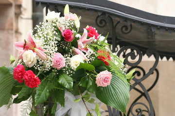 Wedding decoration with roses