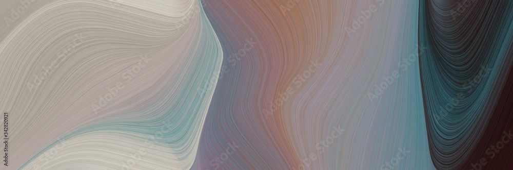 Aufkleber abstract dynamic header with rosy brown, very dark blue and slate gray colors. fluid curved lines with dynamic flowing waves and curves