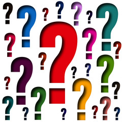 point d'interrogation coloré