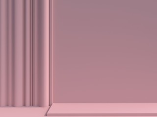 3d rendering of modern abstract background in pastel color