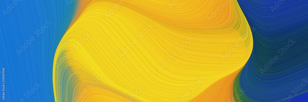 Aufkleber abstract decorative header design with strong blue, vivid orange and dark slate gray colors. fluid c