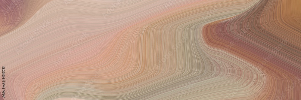 Poster abstract colorful header design with rosy brown, tan and pastel brown colors. fluid curved flowing w