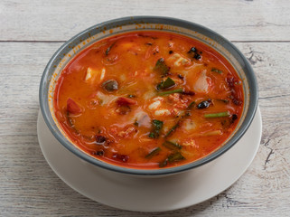 Thai Spicy Soup Mixed Dishes 